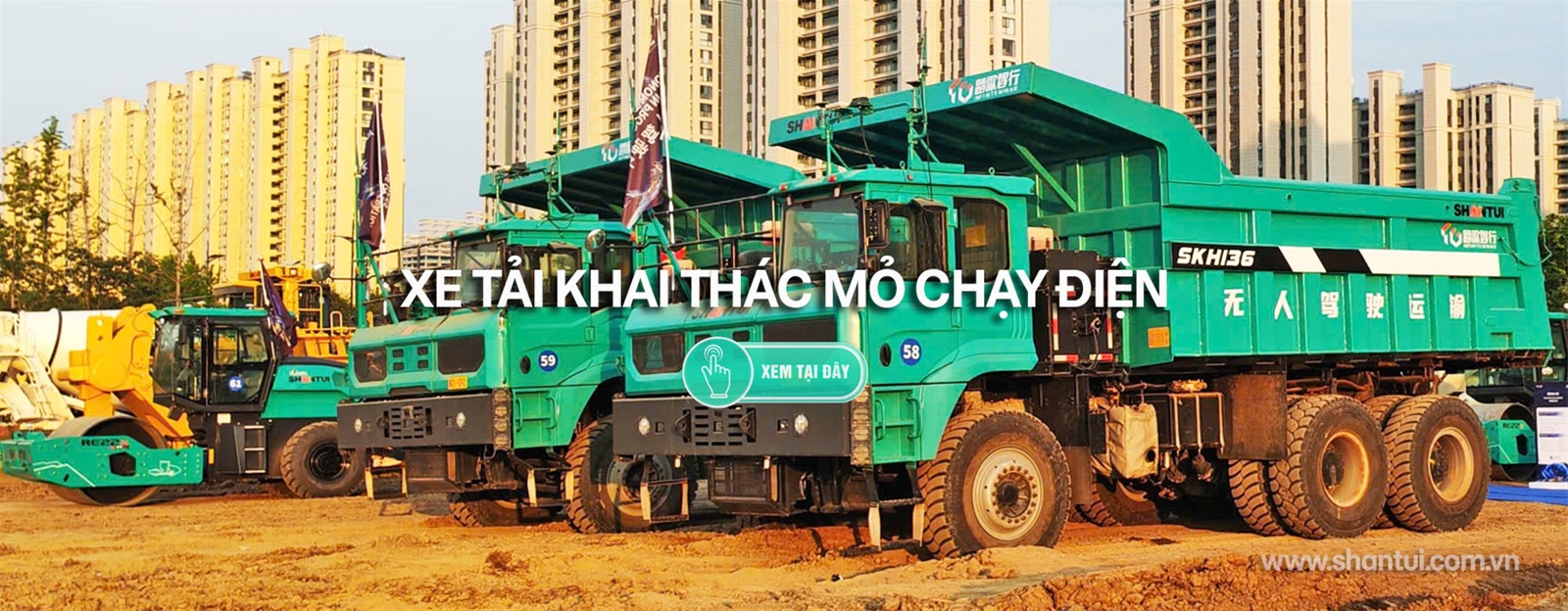 Xe tải khai thác mỏ chạy điện