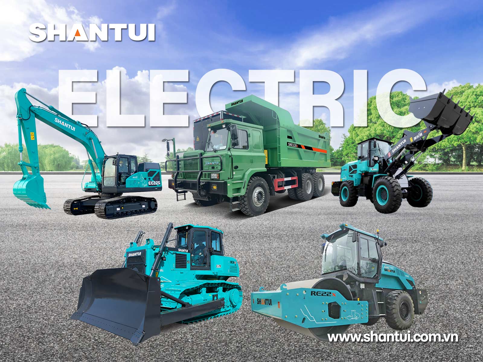 SHANTUI: Hệ sinh thái thiết bị thi công chạy điện toàn diện giảm khí thải và chi phí vận hành