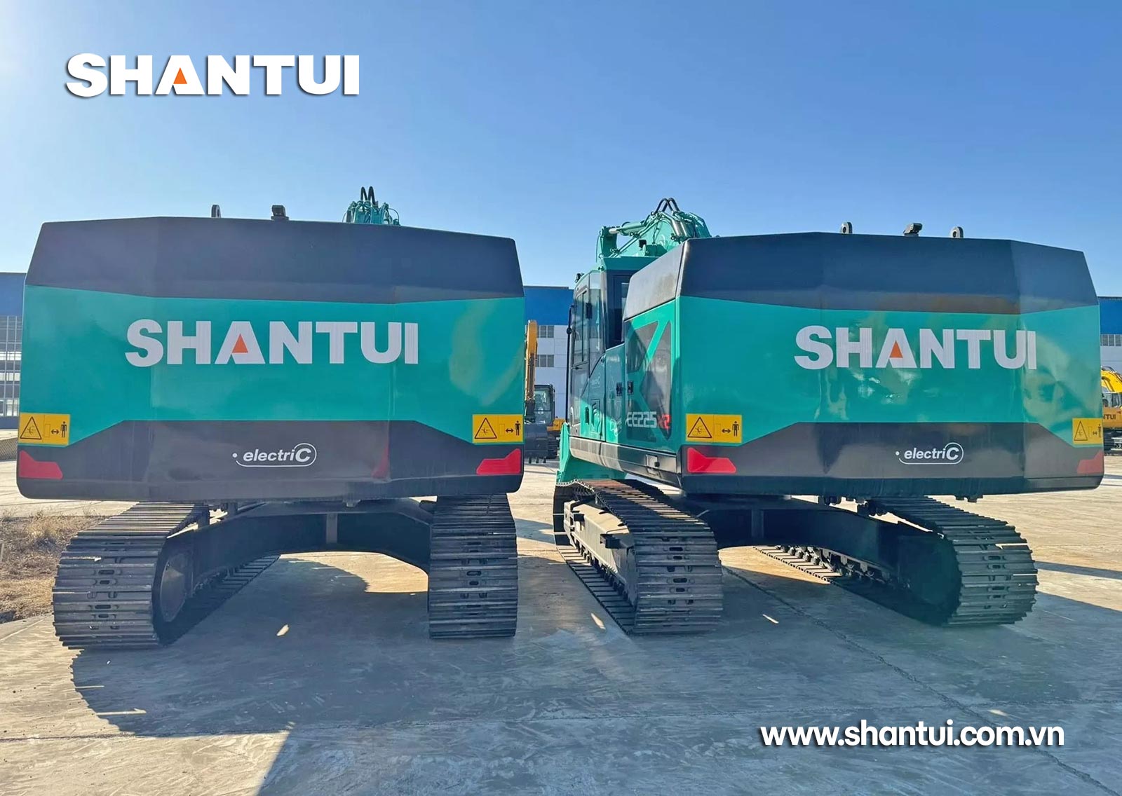 máy xúc điện thuần túy Shantui EE225 22 tấn