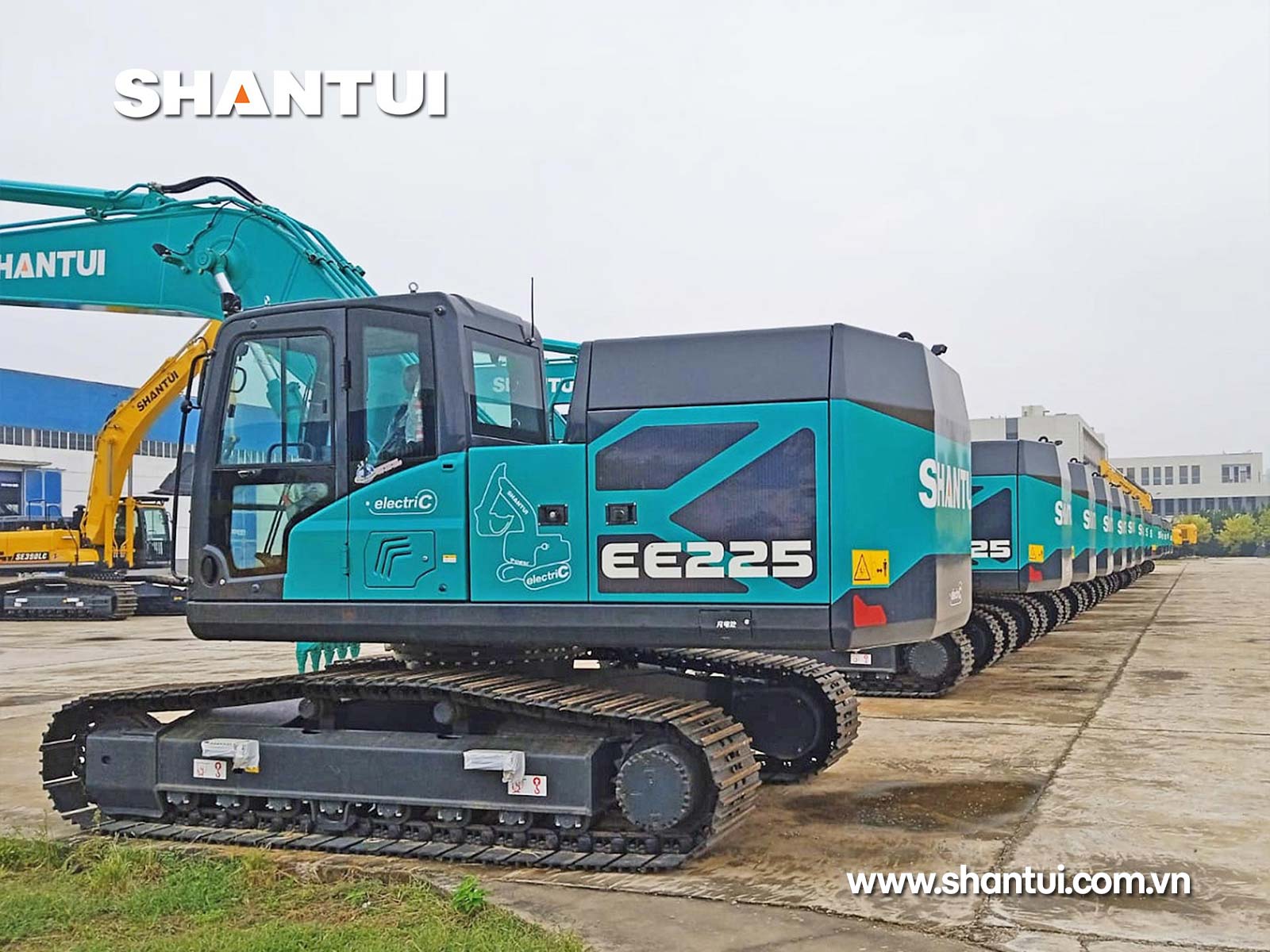 SHANTUI EE225: Xe điện chạy PIN, thân thiện với môi trường & hiệu quả kinh tế