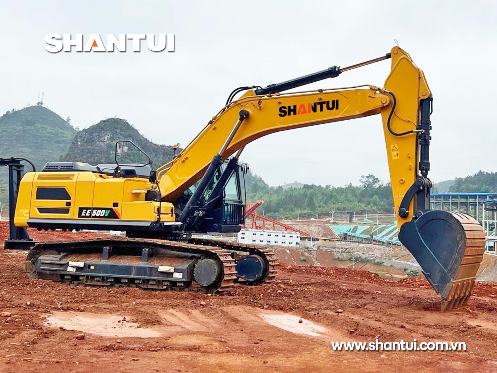 MÁY XÚC CHẠY ĐIỆN DÙNG CÁP SHANTUI EE500V