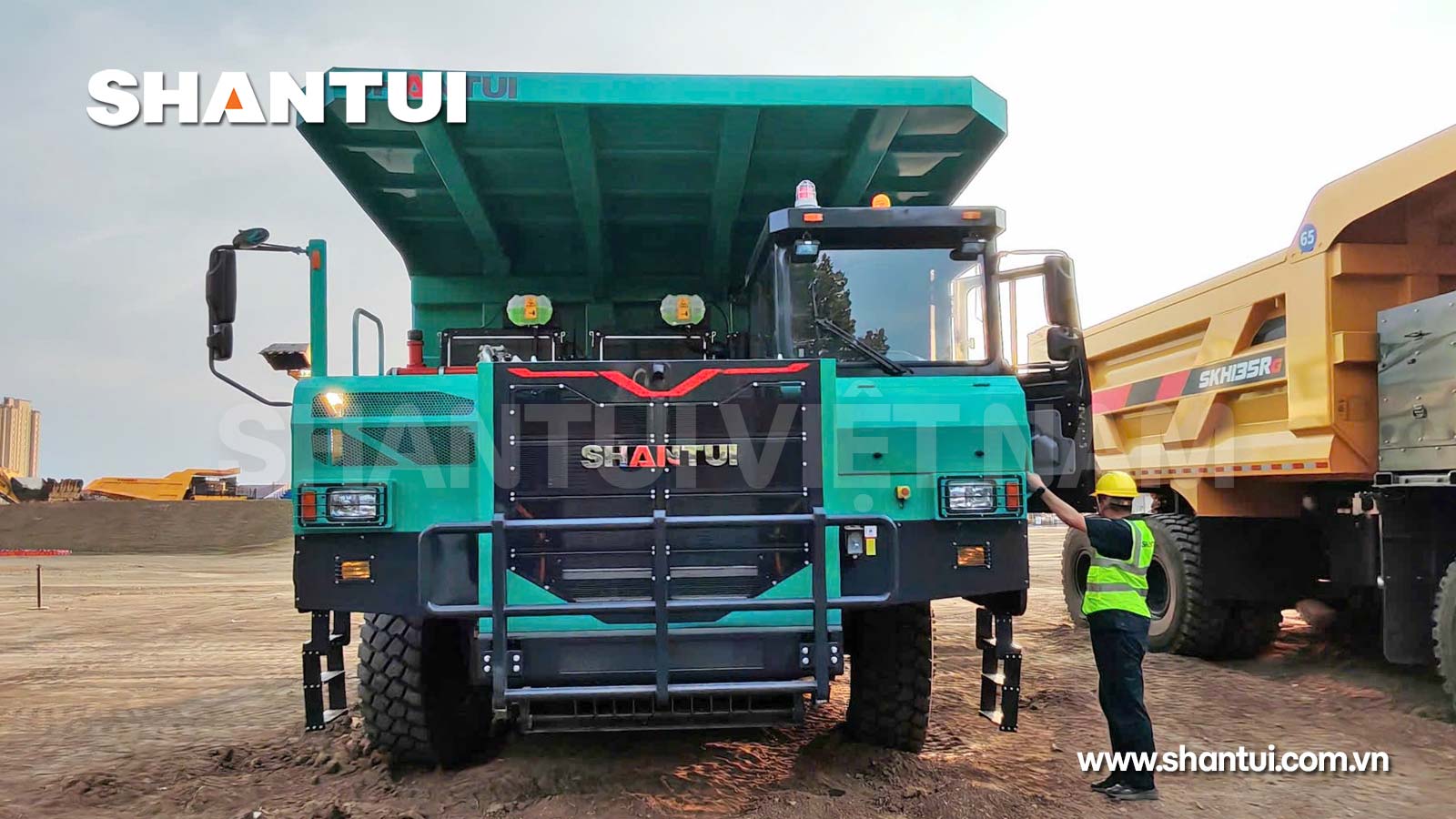 Xe tải khai thác mỏ chạy điện Shantui SKE145RX