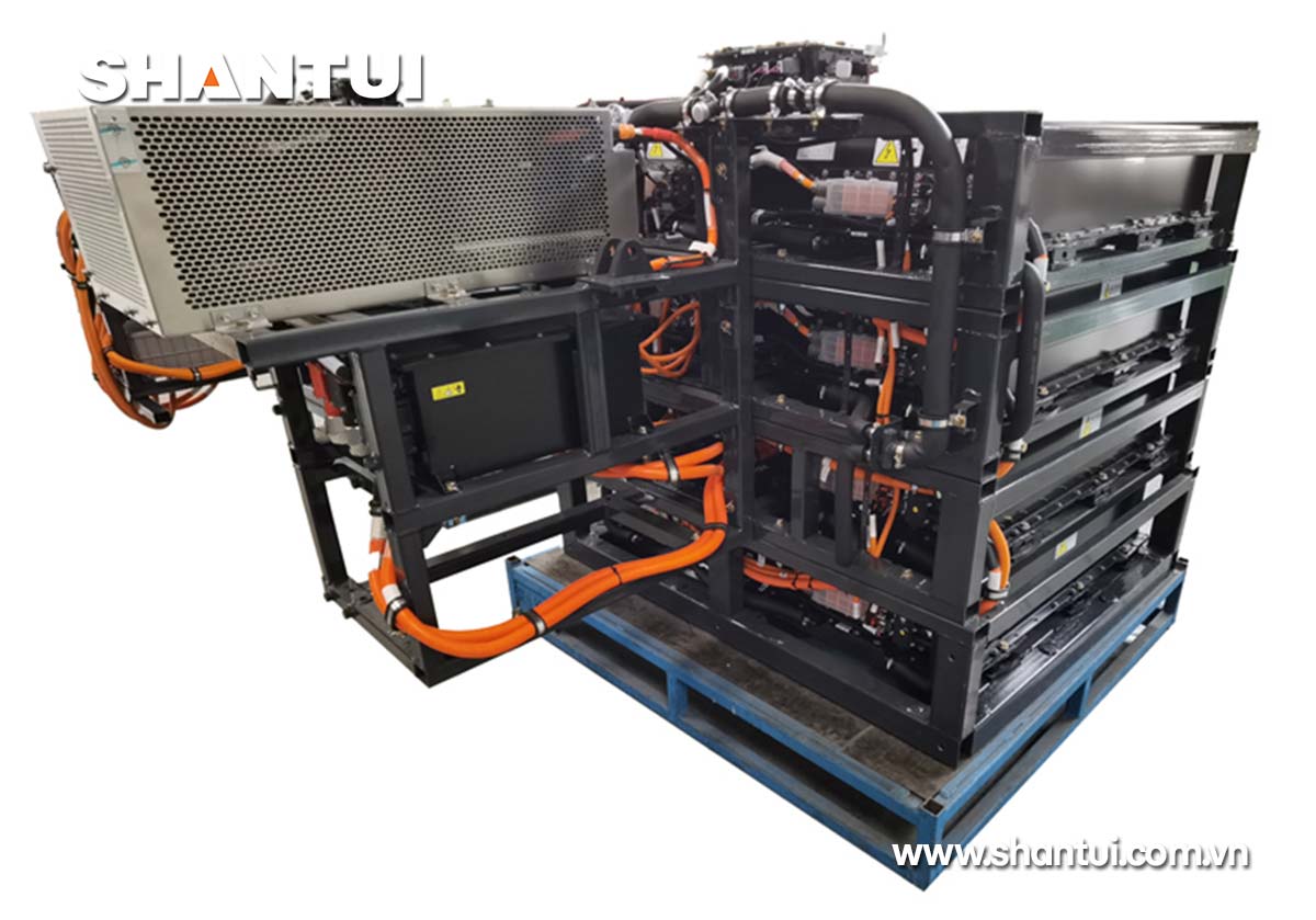 Máy xúc lật điện Shantui LE60-X5 hệ thống pin điện