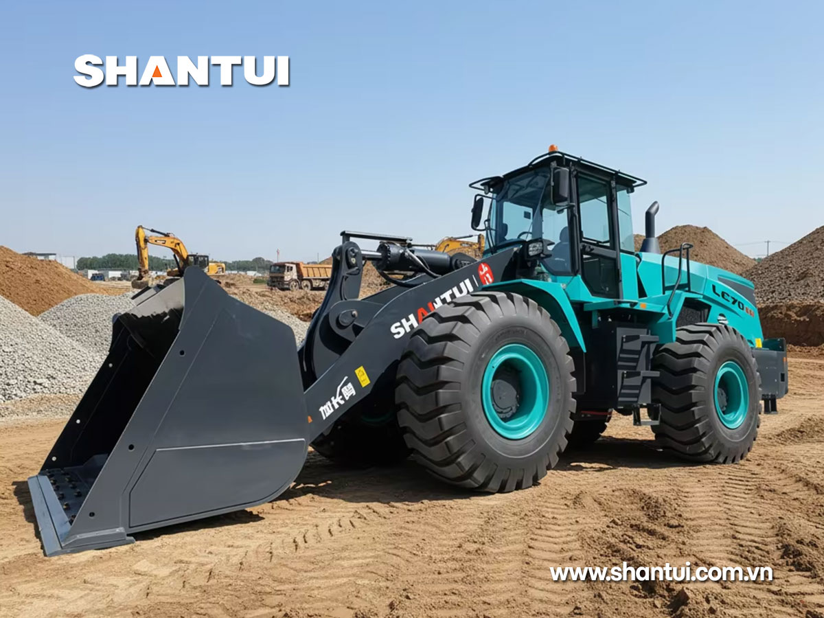 Máy xúc lật điện Shantui LE70-X5 6,8 tấn gàu 3,5-5,5m3