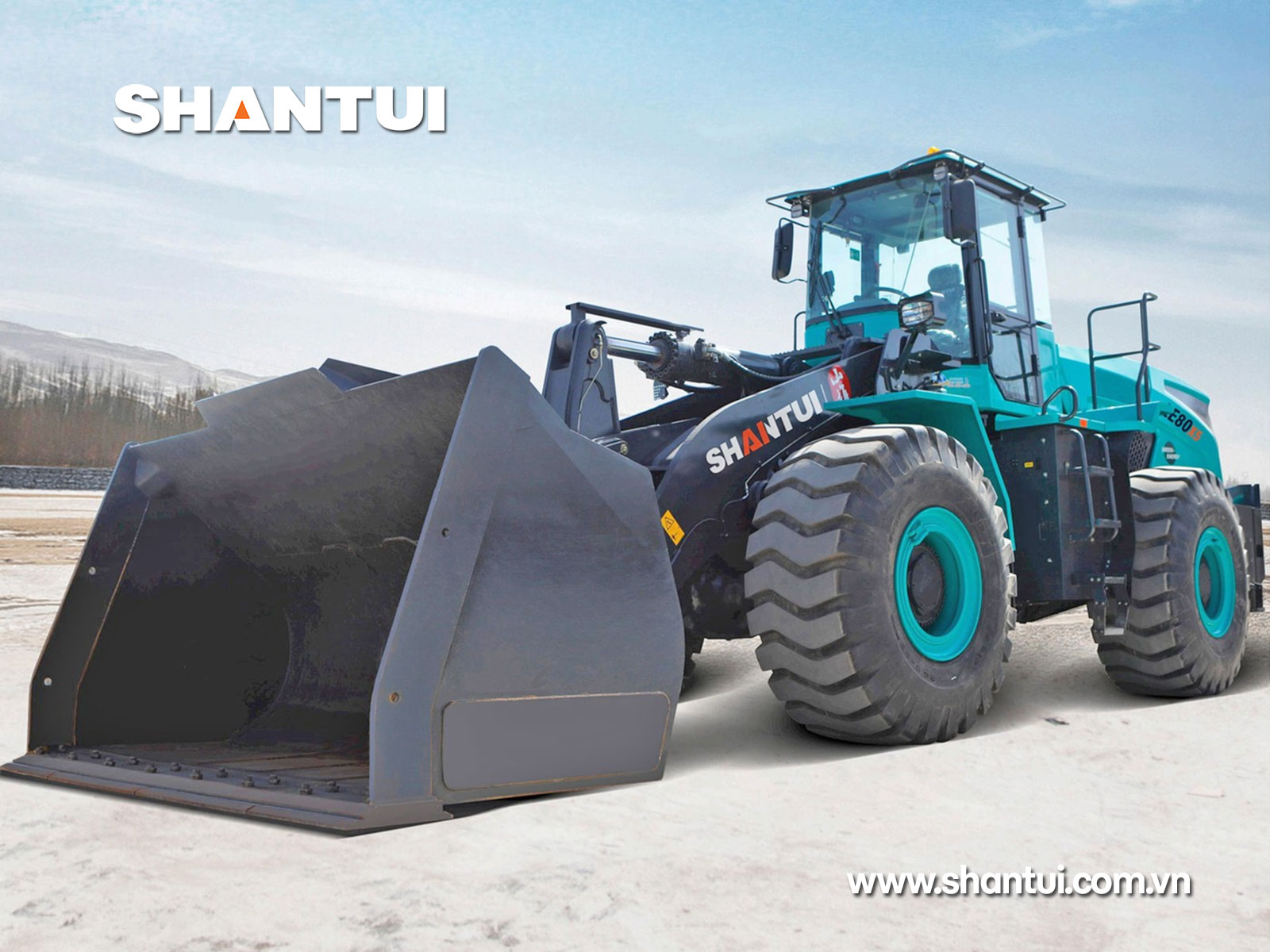 Máy xúc lật điện Shantui LE80-X5 7,8 tấn gàu xúc 5-7m3