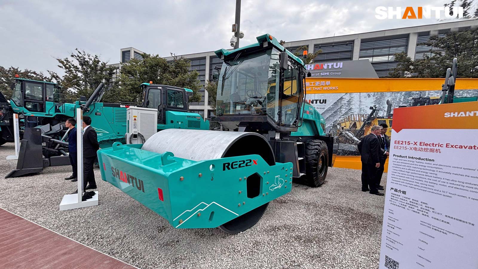 Xe lu rung 1 trống điện Shantui RE22-X 22 tấn