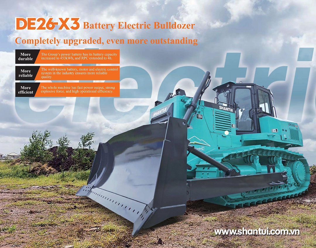 SHANTUI DE26-X3: Đánh giá Máy ủi chạy điện công nghệ AI không người lái