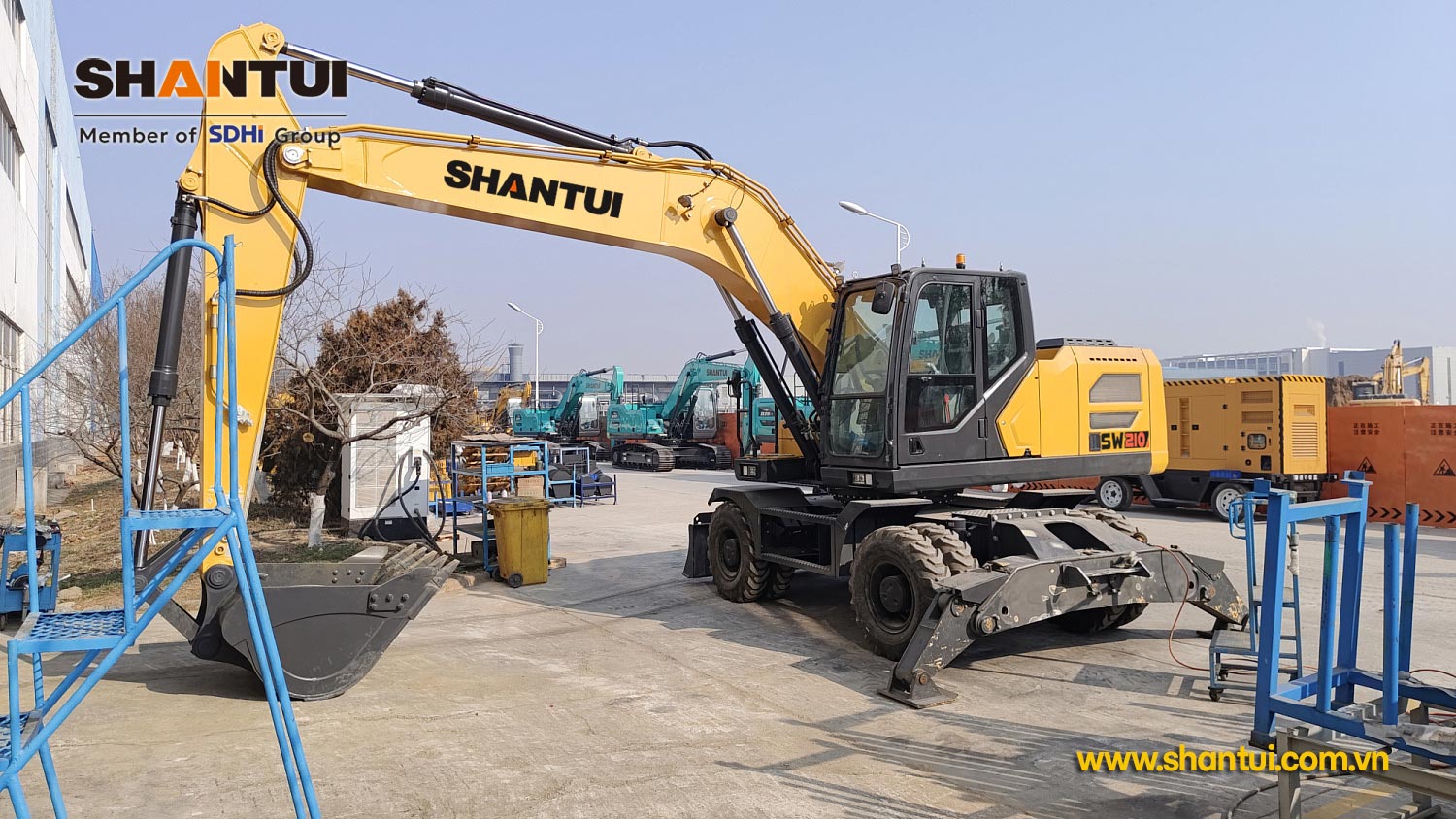 SHANTUI SW210: Đánh giá Máy xúc bánh lốp đào đất 21,9 tấn