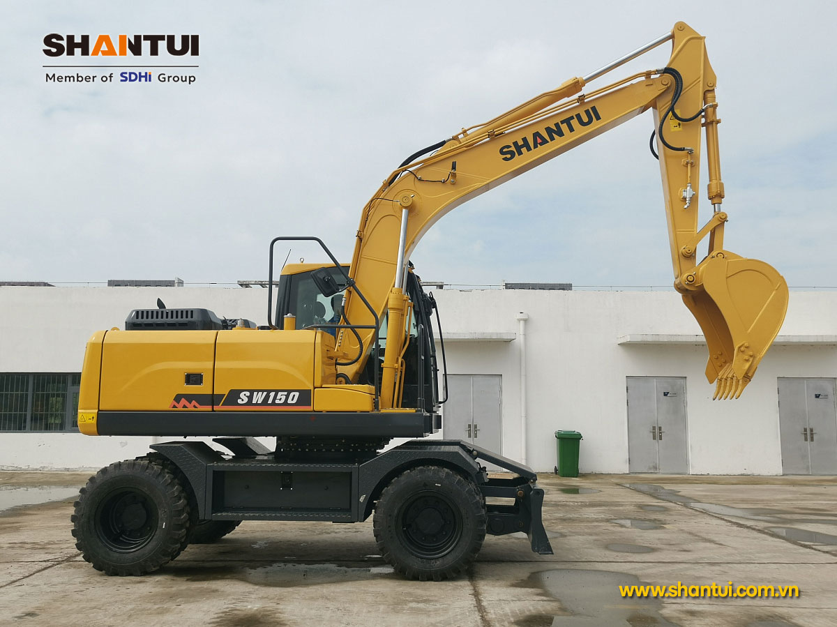 SHANTUI SW150: Máy xúc đào bánh lốp mạnh mẽ và linh hoạt