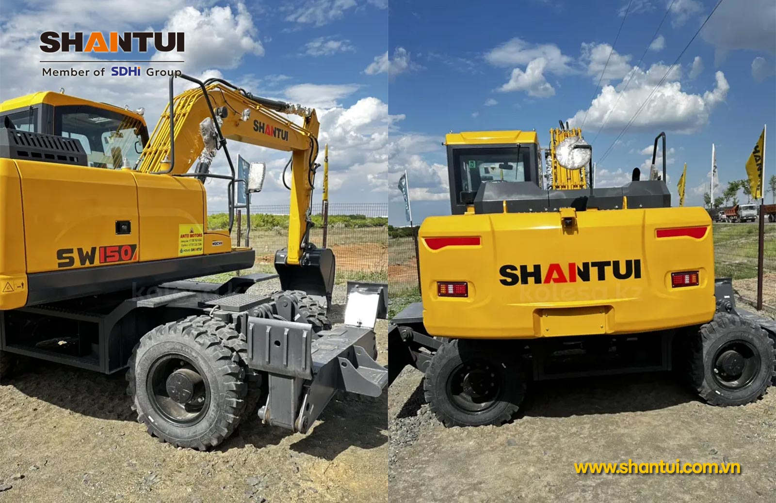 SHANTUI SW150: Máy xúc đào bánh lốp mạnh mẽ và linh hoạt