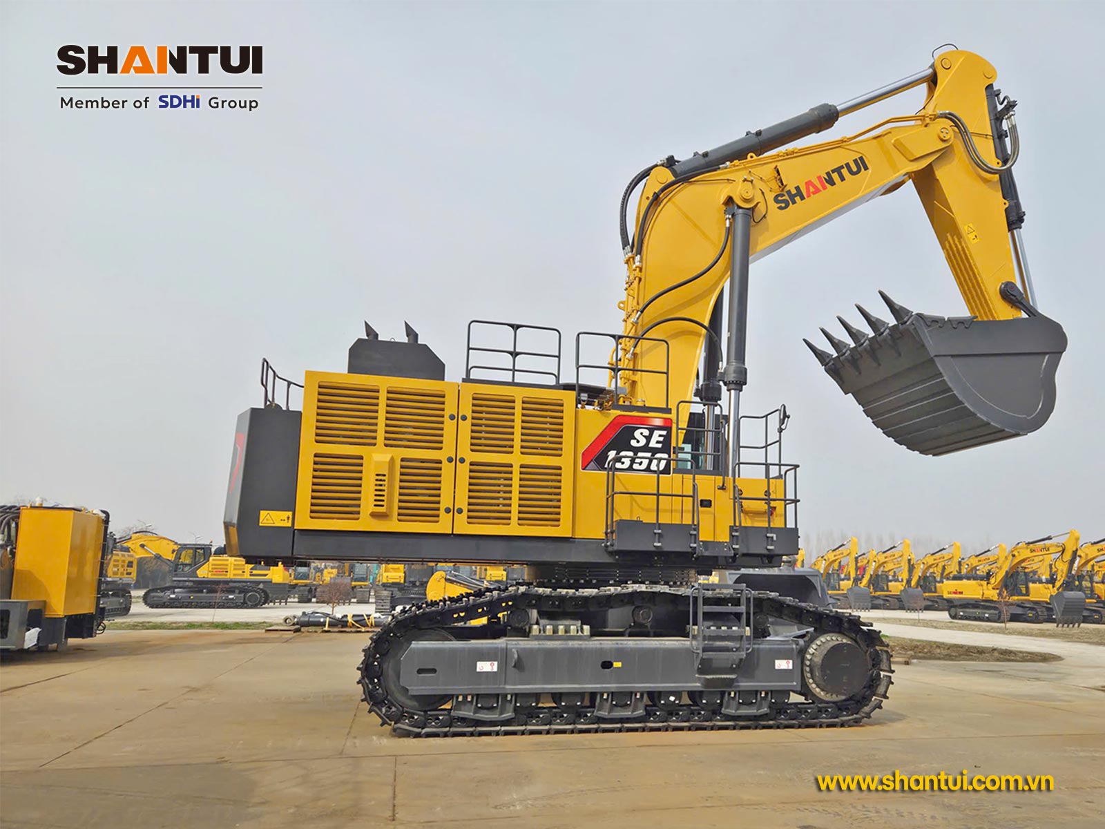 SHANTUI SE1350: Máy xúc khai thác mỏ năng suất tối đa với chi phí tối thiểu