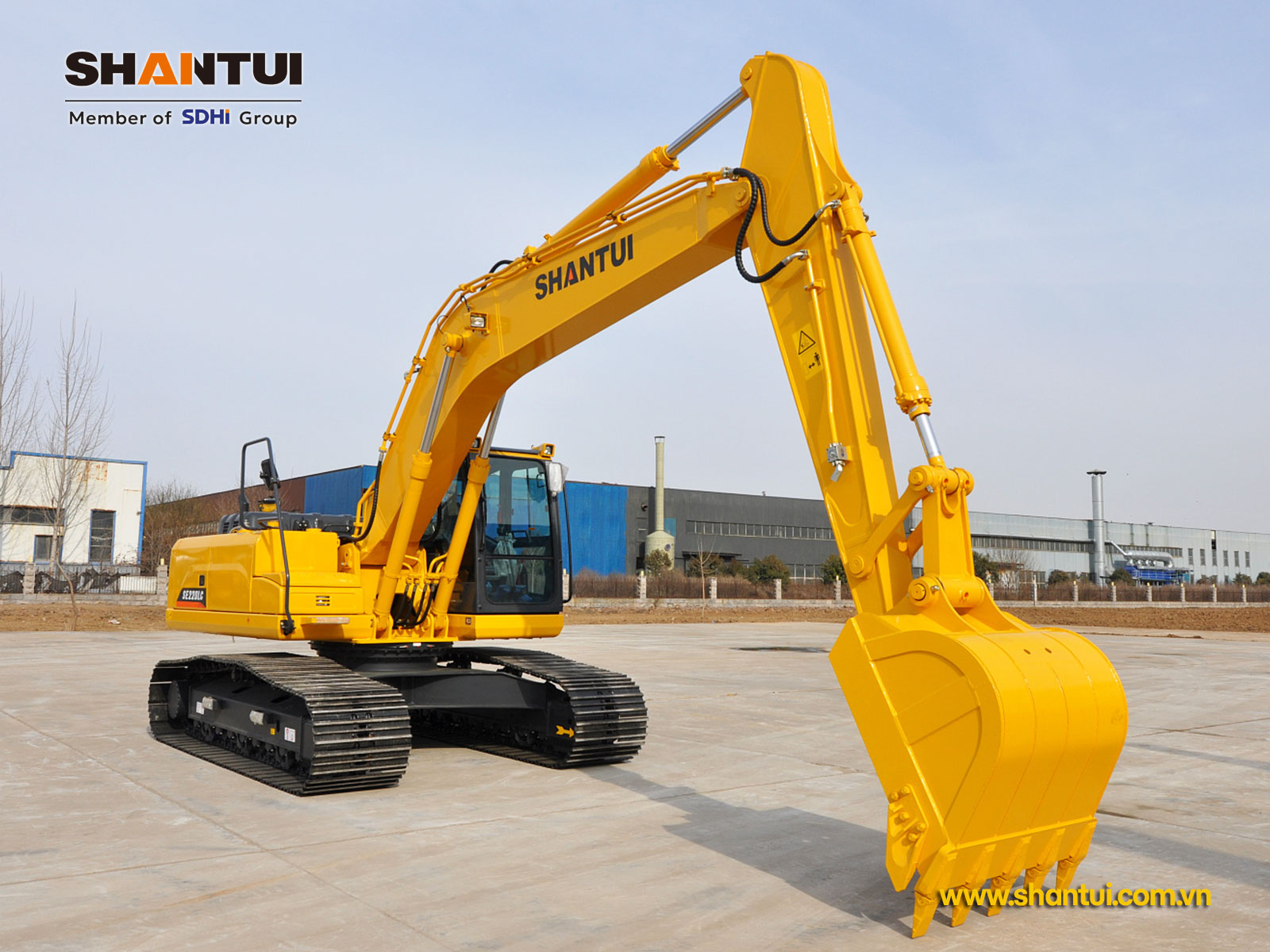 Máy xúc đào Shantui SE220LC 22,8 tấn gàu xúc 1,05m3