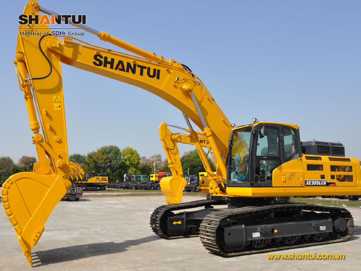 Máy xúc đào Shantui SE305LCW 32 tấn gàu xúc 1,3/1,5m3