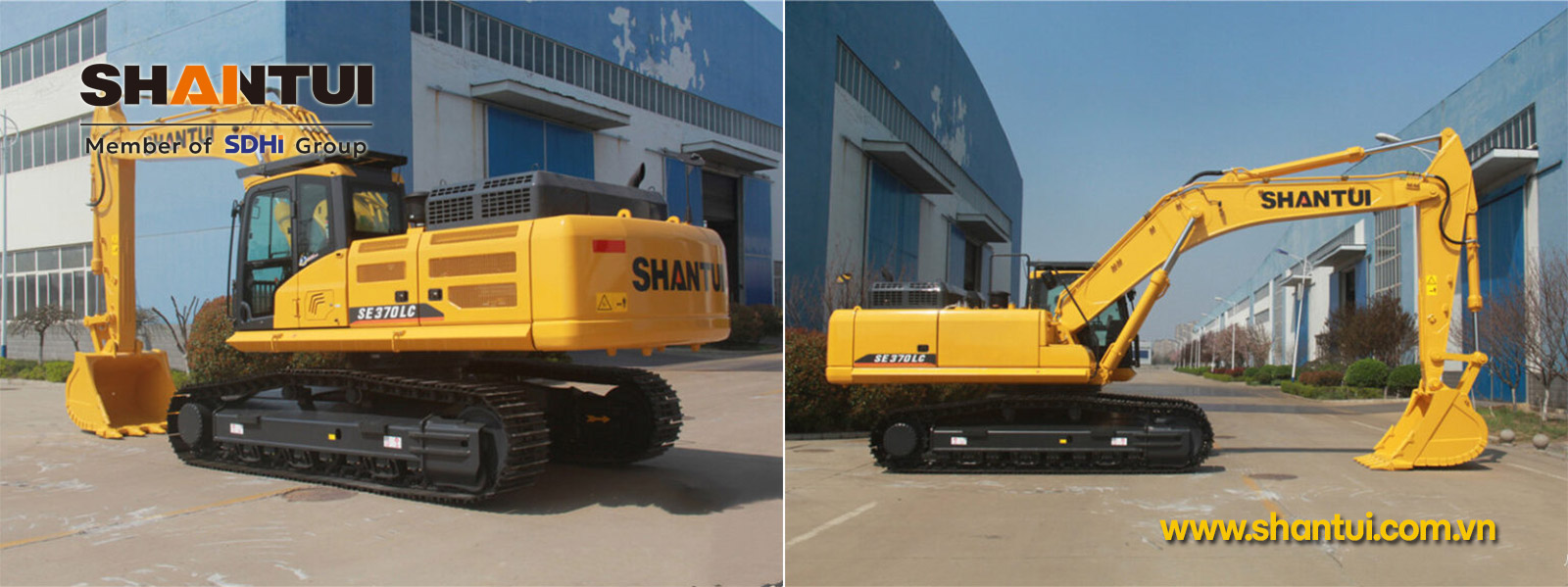 Máy xúc đào Shantui SE370LC 37,5 tấn gàu xúc 1.8-2.5 m3