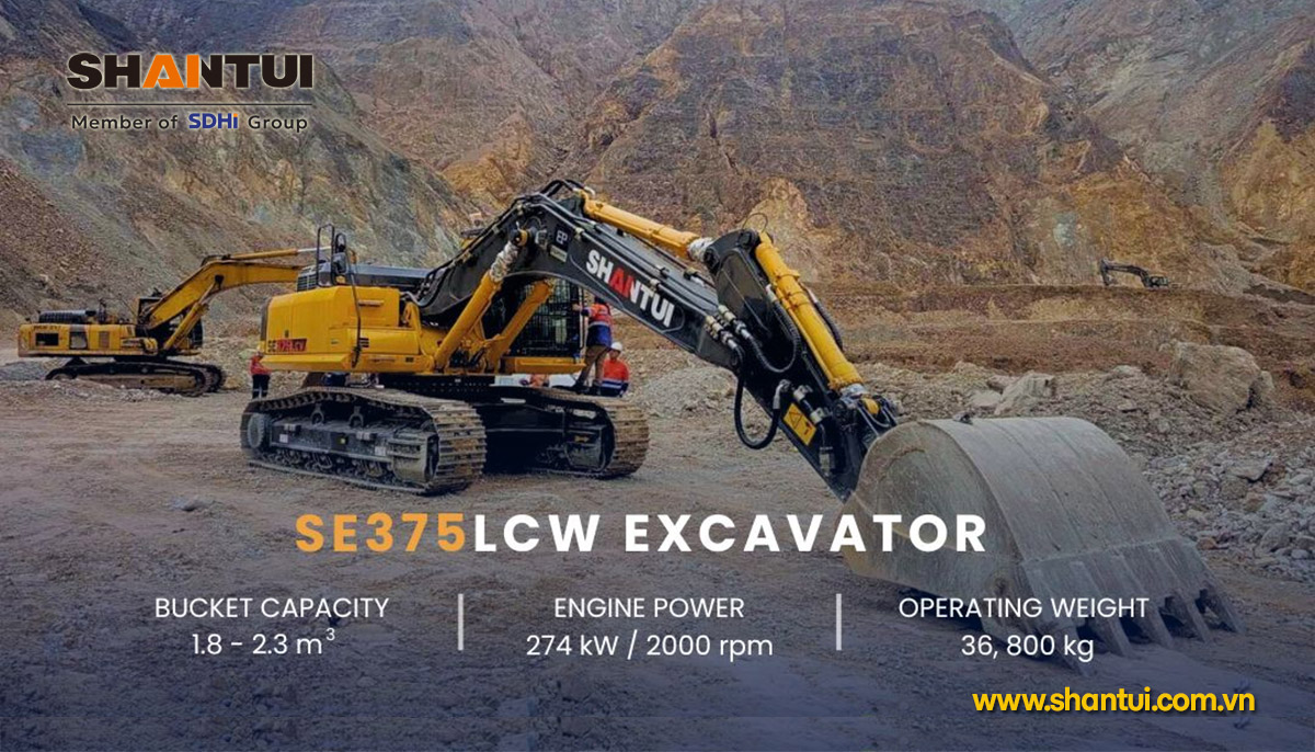 Máy xúc bánh xích Shantui SE375LCW