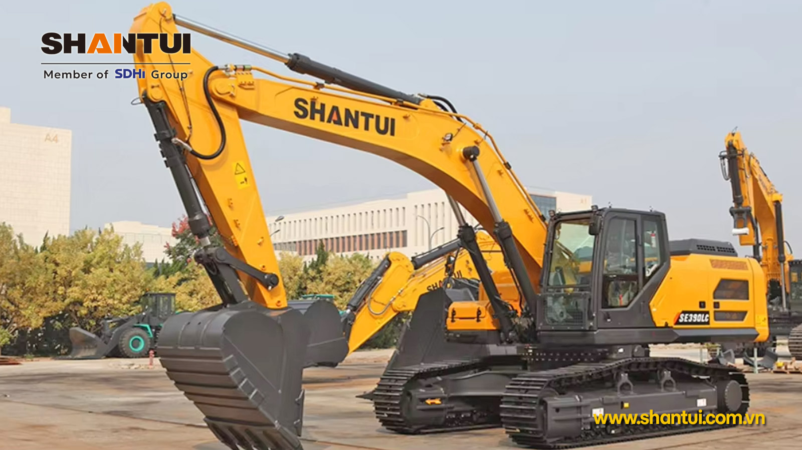 Máy xúc đào Shantui SE390LC-9W2 40,5 tấn gàu xúc 1,95m3