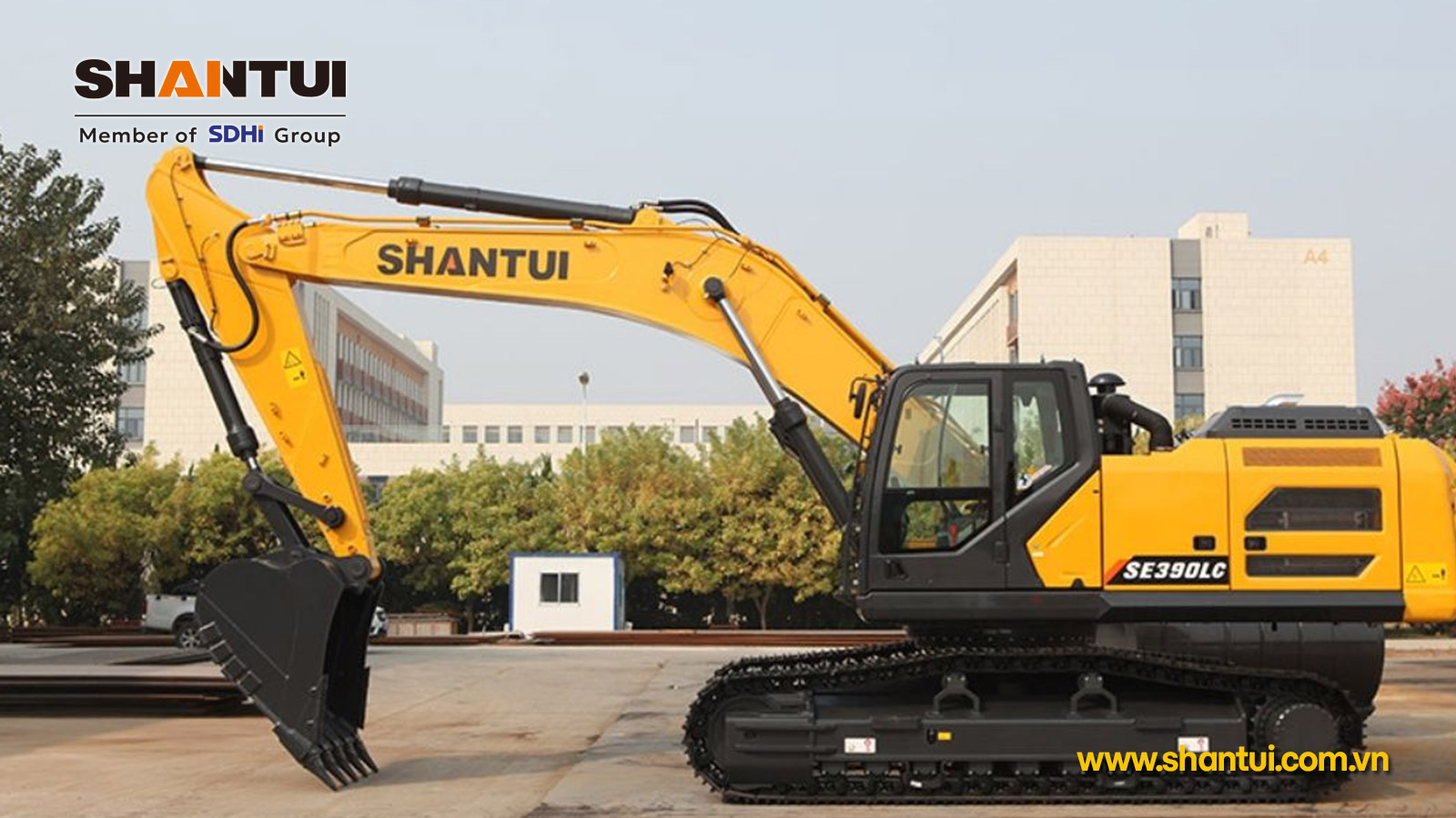 Máy xúc đào Shantui SE390LC-9W1 38,5 tấn gàu xúc 1,95m3