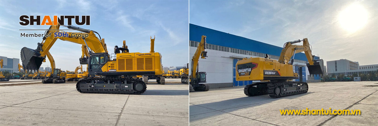 Máy xúc đào Shantui SE980LCW 97,8 tấn gàu 6,5m3