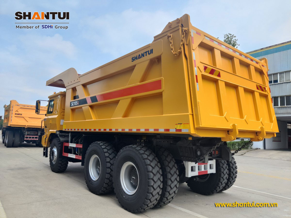Thùng Xe tải khai thác mỏ Shantui SK105G 105 tấn