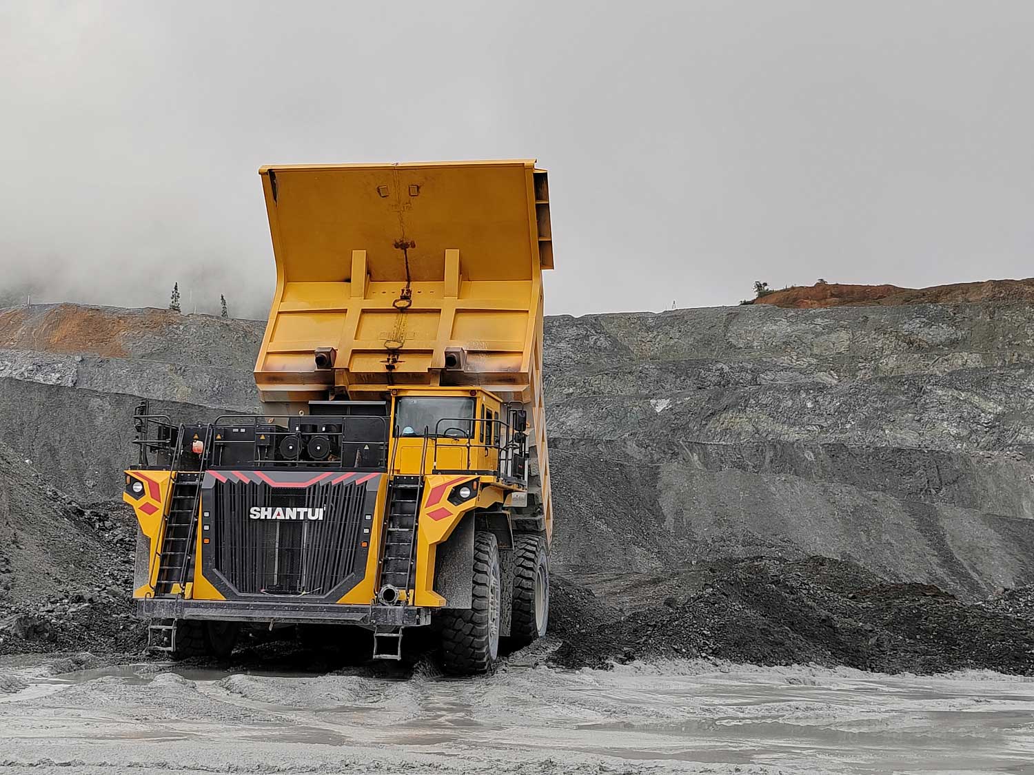 Xe ben chạy mỏ Shantui TEH160