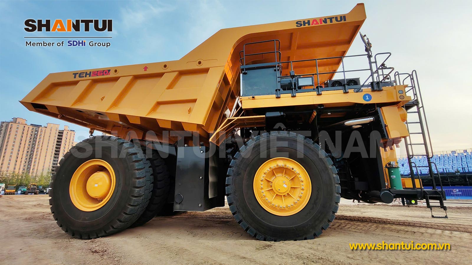 Xe ben chạy mỏ SHANTUI TEH260