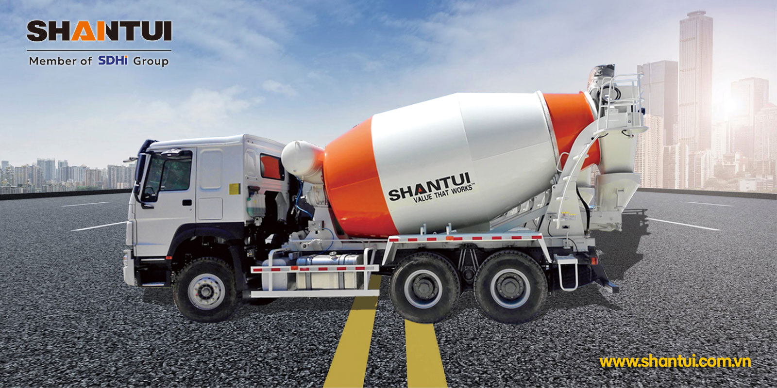 Xe trộn bê tông Shantui C210 10 khối