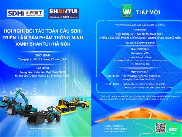 Hội nghị Đối tác Toàn cầu SDHI & Triển lãm Sản phẩm Thông minh Xanh SHANTUI (Hà Nội)