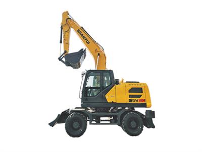 Máy xúc đào bánh lốp Shantui SW210